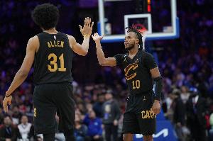 明天NBA杯骑士迎战步行者 加兰阿伦出战成疑 梅里尔缺阵