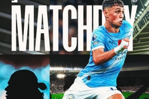 曼城发布客战纽卡海报：福登带球突进，哈兰德剪影出镜