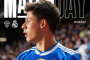 近17次交手不败！皇马发布客战埃尔切海报：居莱尔单人出镜