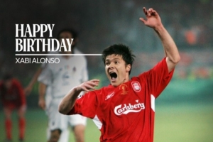 利物浦祝贺哈维·阿隆索44岁生日快乐，他曾随队拿到欧冠