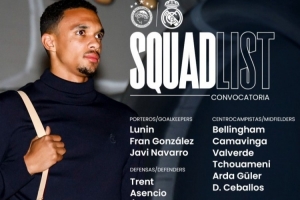 皇马客战奥林匹亚科斯大名单：赫伊森吕迪格缺席，姆巴佩领衔锋线